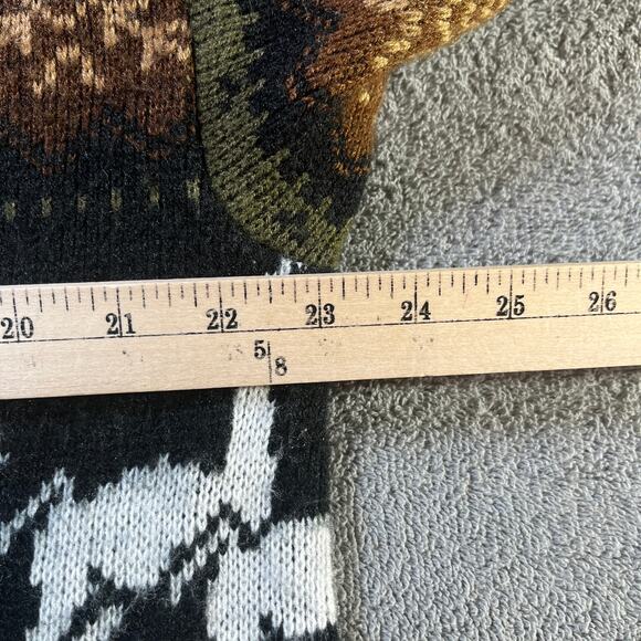 Andino Artesanias Cardigan Sweater Mens M Green Llama Wool‎ Aztec Southwestern - Picture 7 of 7